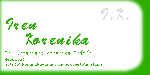 iren korenika business card